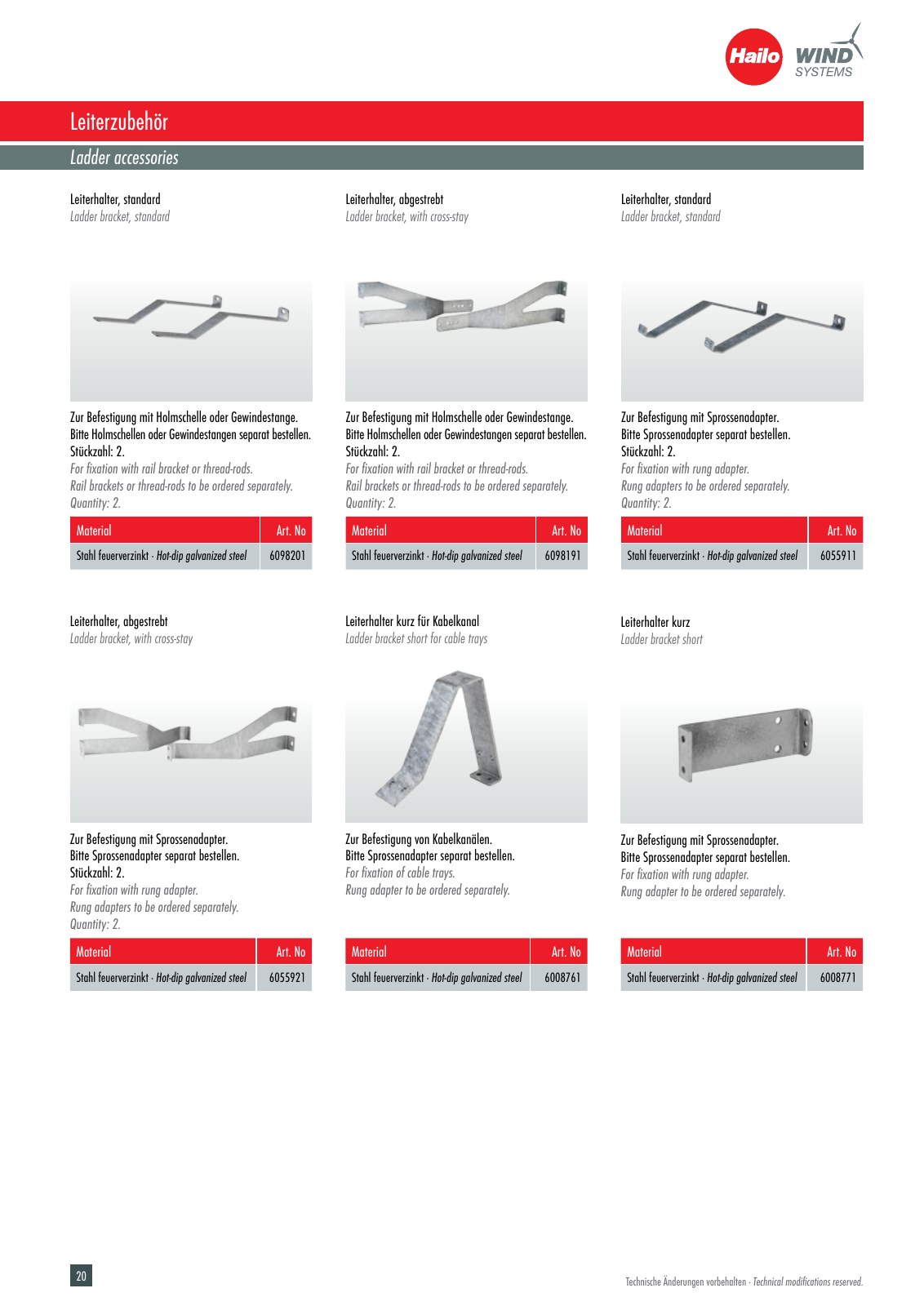 Vorschau Hailo Wind Systems Katalog/Catalog v09/22 Seite 20
