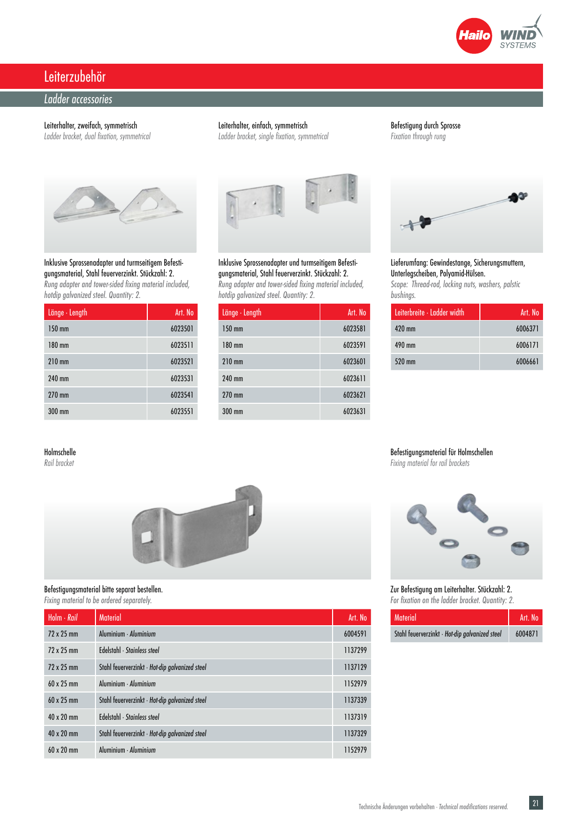 Vorschau Hailo Wind Systems Katalog/Catalog v09/22 Seite 21