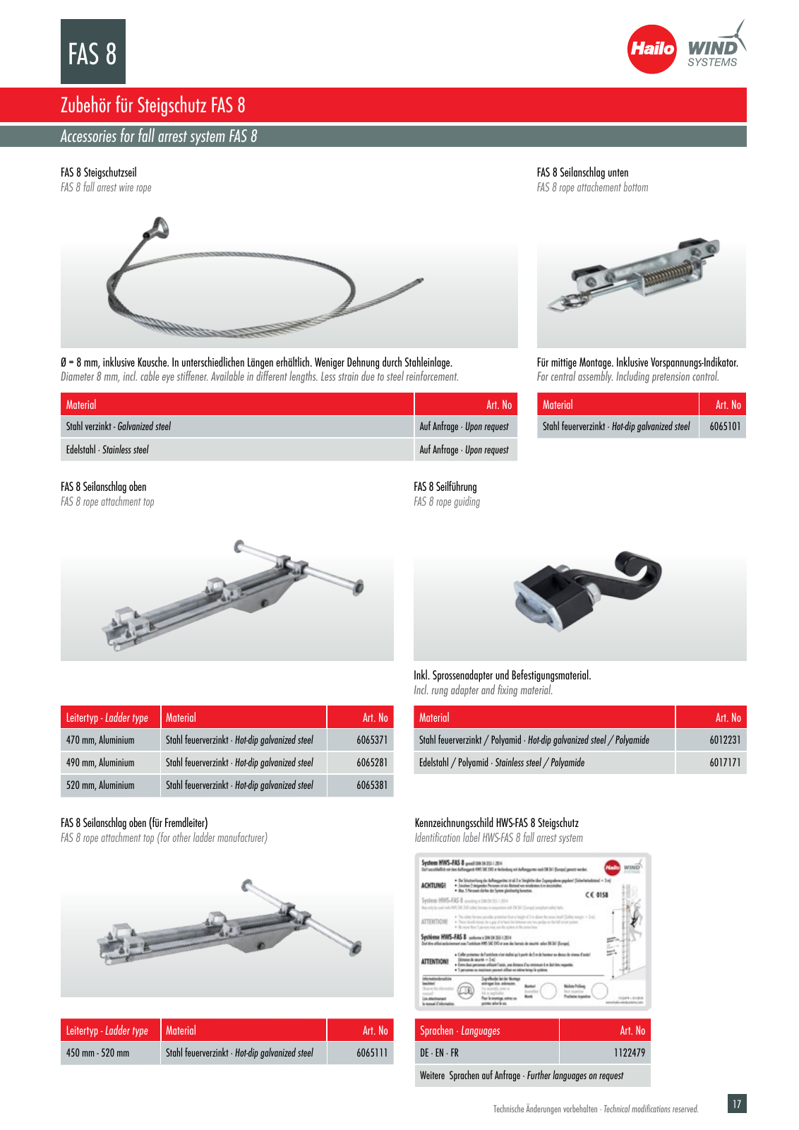 Vorschau Hailo Wind Systems Katalog/Catalog v09/22 Seite 17