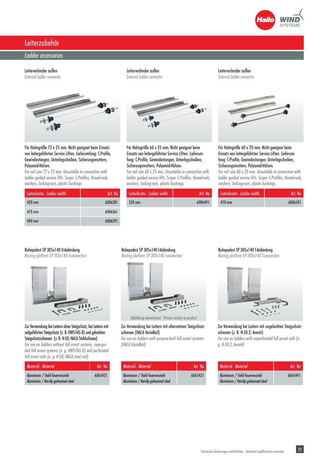 Vorschau Hailo Wind Systems Katalog/Catalog v09/22 Seite 23