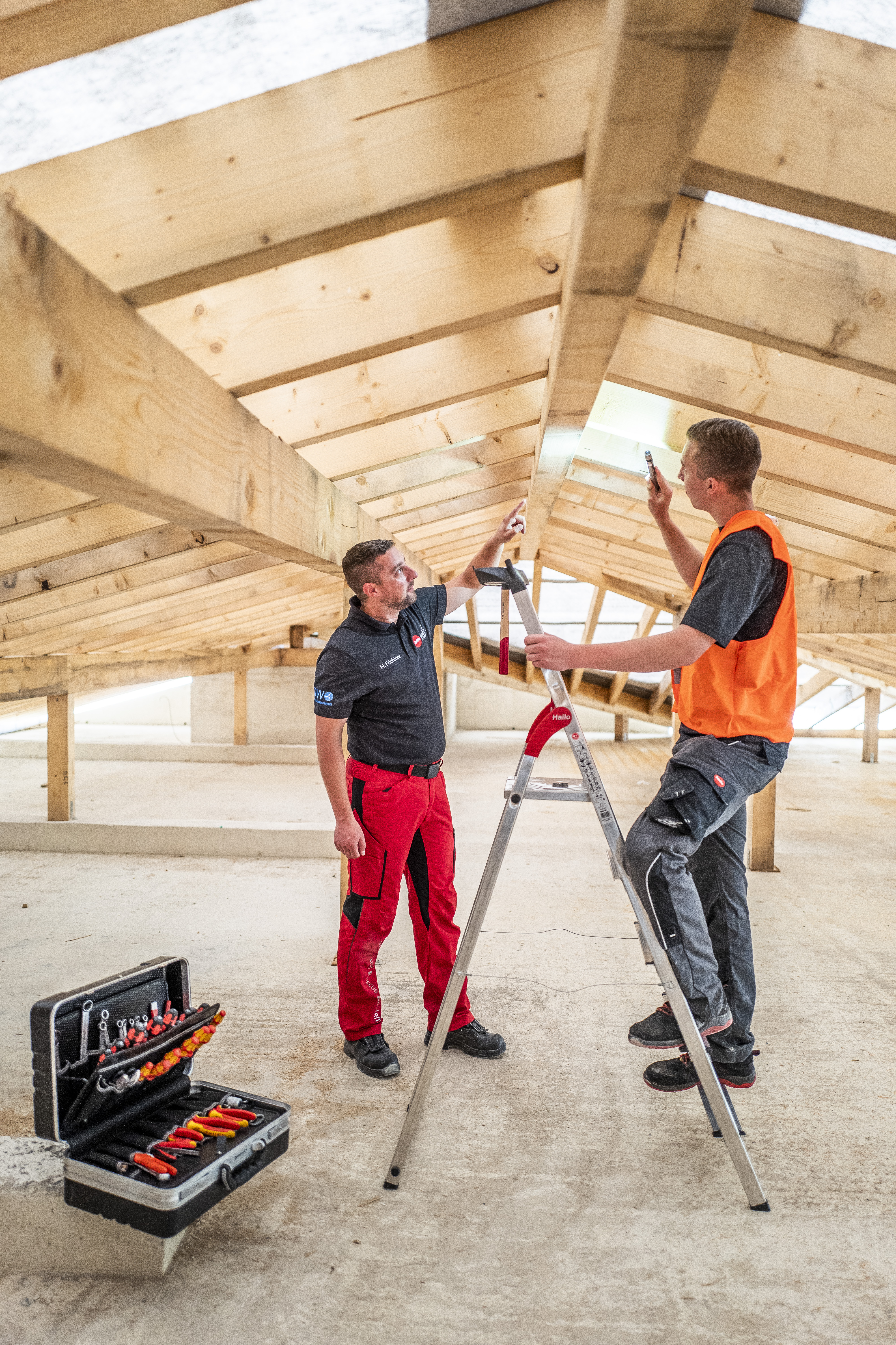 Überprüfung einer Baustelle