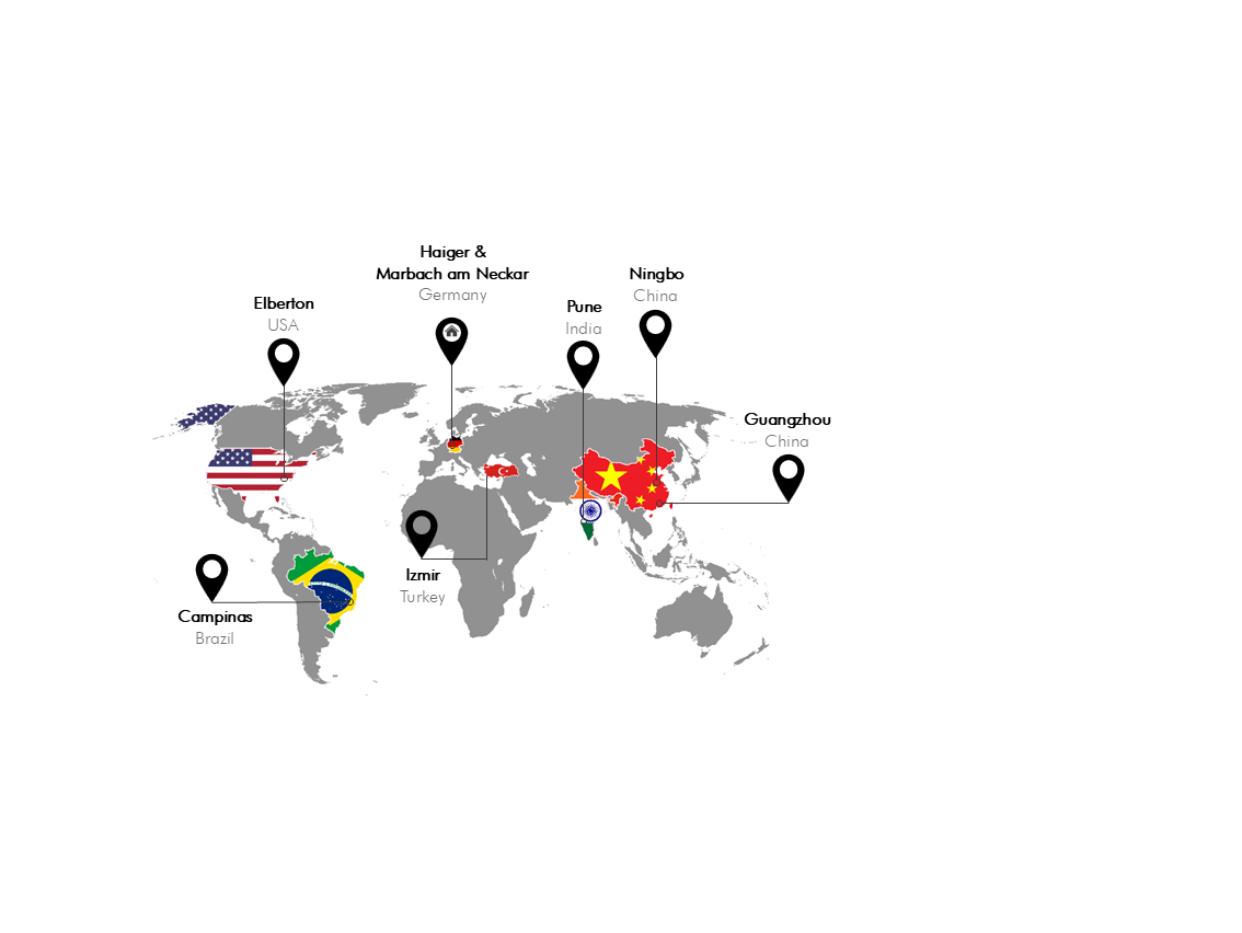 Hailo Wind Systems, HWS, Worldmap, Locations, Facilities, Production, Training Center, Safety And Rescue Academy, China, India, USA, Brazil, Turkey, Turkiye, Germany, HOCHWERK, Haiger, Bornack