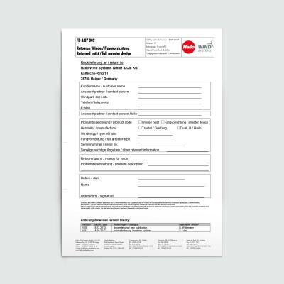 Retouren Winde & Fangvorrichtung